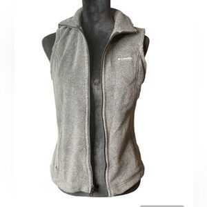 HP!! Columbia Gray Fleece Zip Up Vest